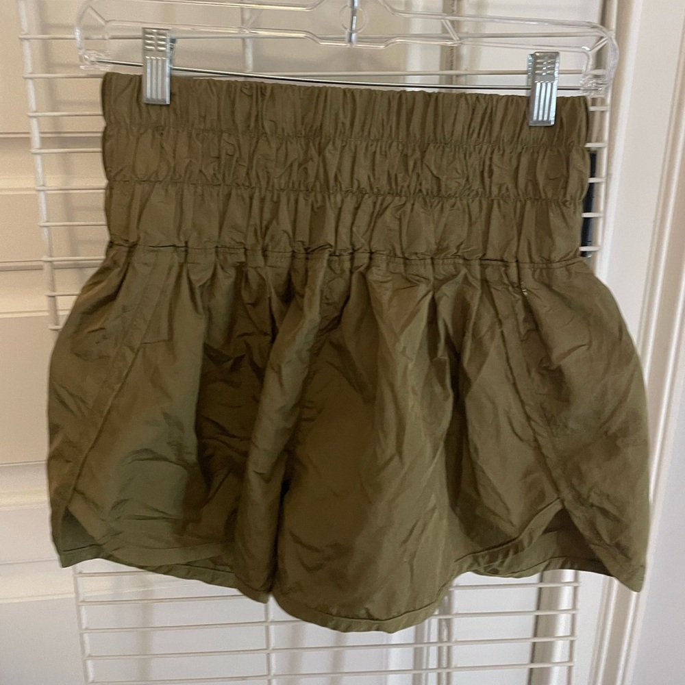 olive green free people movement shorts